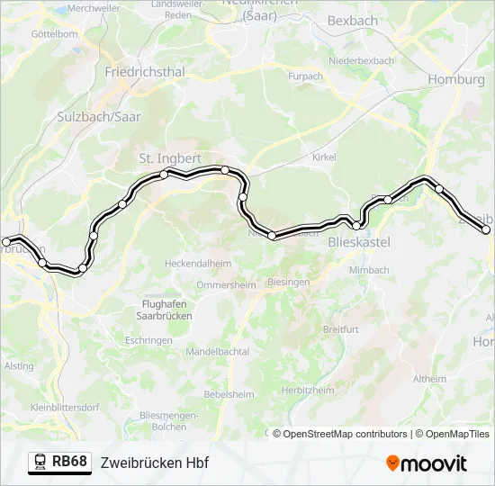 RB68  Line Map