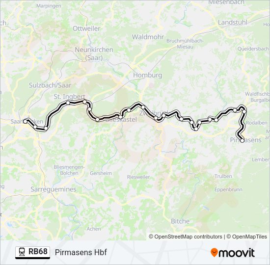 RB68  Line Map