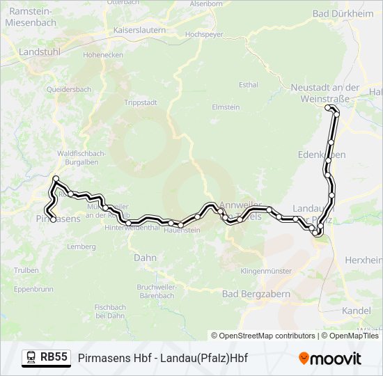 RB55  Line Map
