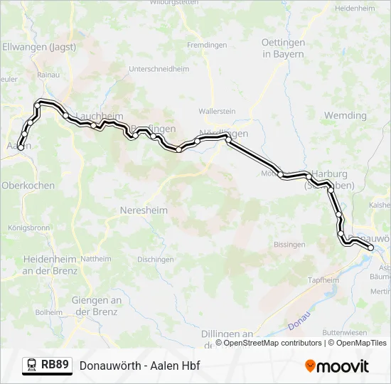 RB89 Train Line Map