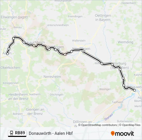 RB89 Train Line Map