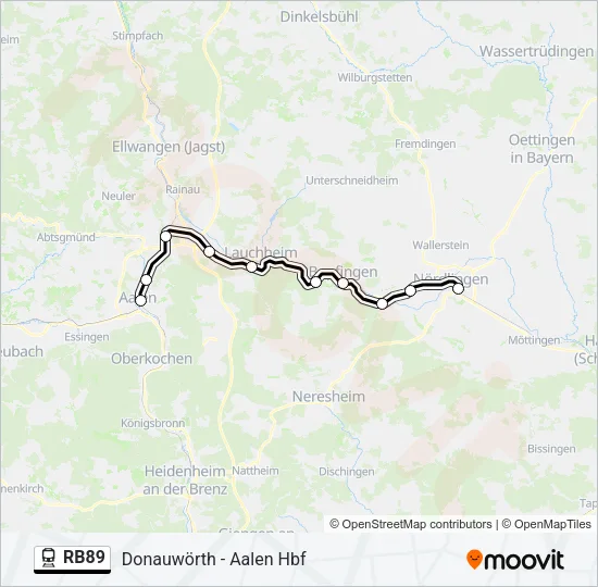 RB89 Train Line Map