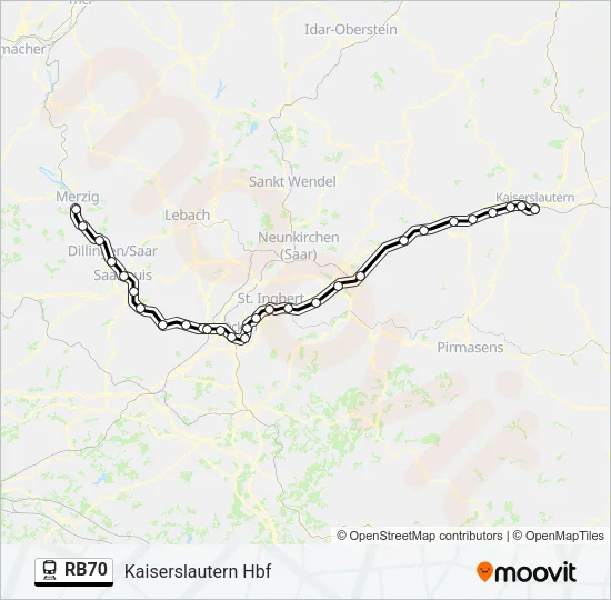 RB70  Line Map