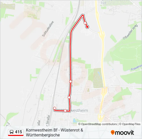415 Bus Line Map