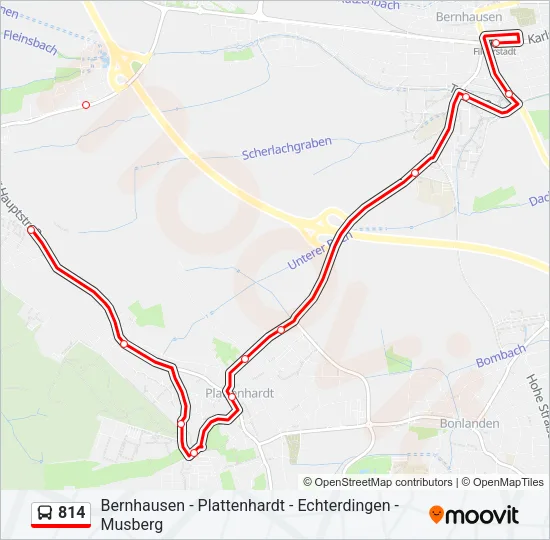 814 Bus Line Map