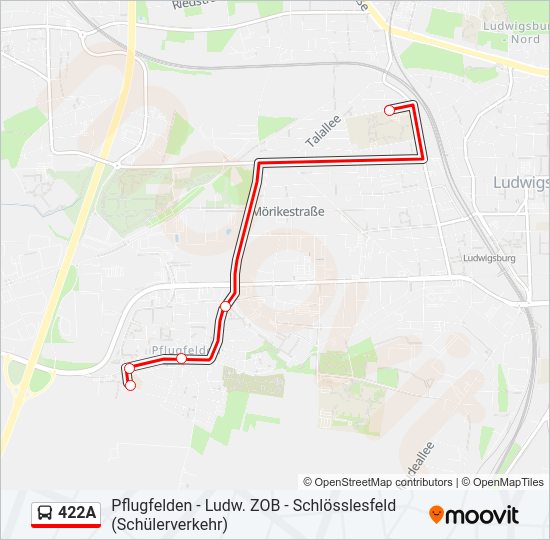 422A bus Line Map