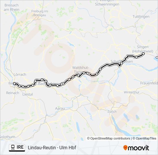  IRE: карта маршрута