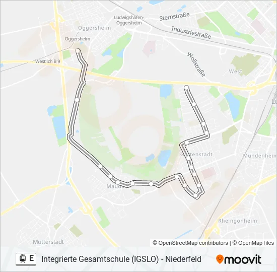 E Light Rail Line Map