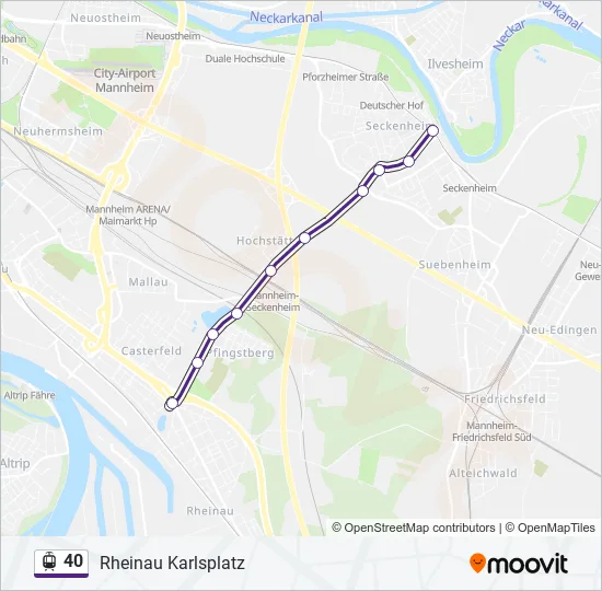 40 Light Rail Line Map