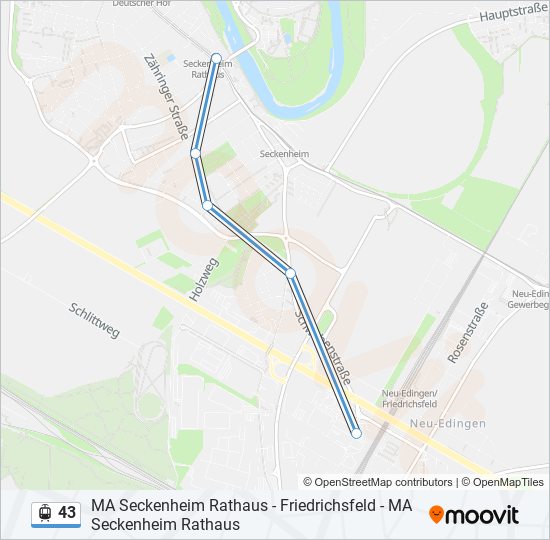 43 light rail Line Map