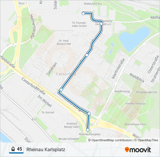 45 Light Rail Line Map