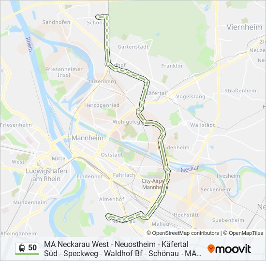 50 Light Rail Line Map