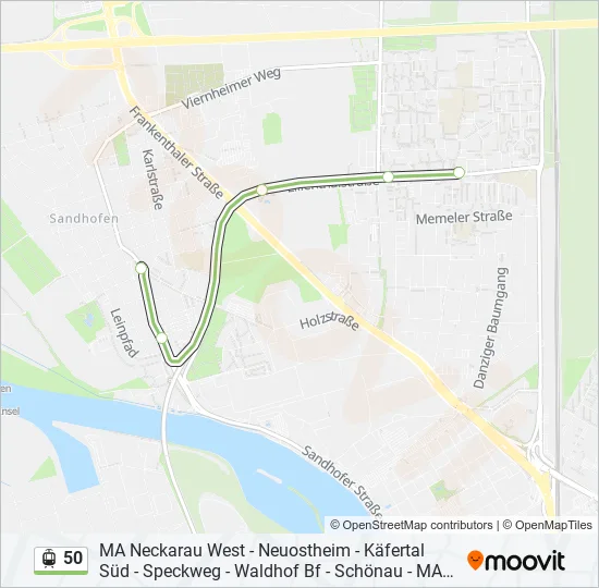 50 Light Rail Line Map