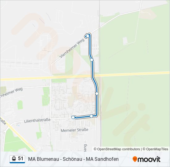 51 Light Rail Line Map