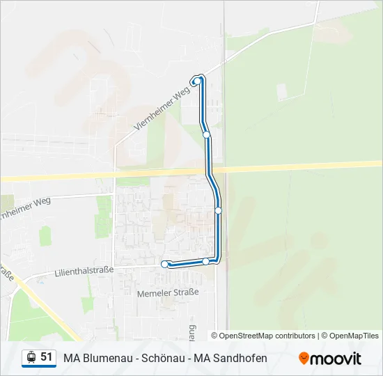 51 Light Rail Line Map
