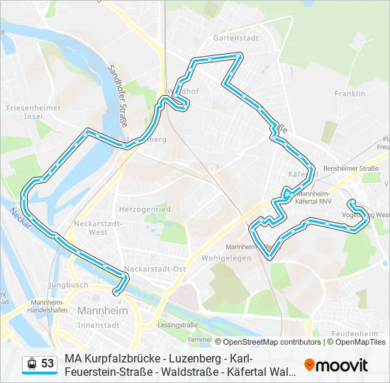 53 Light Rail Line Map