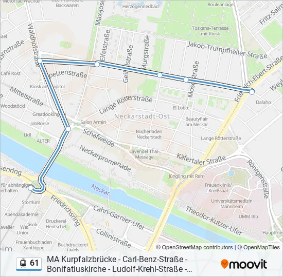 61 Light Rail Line Map