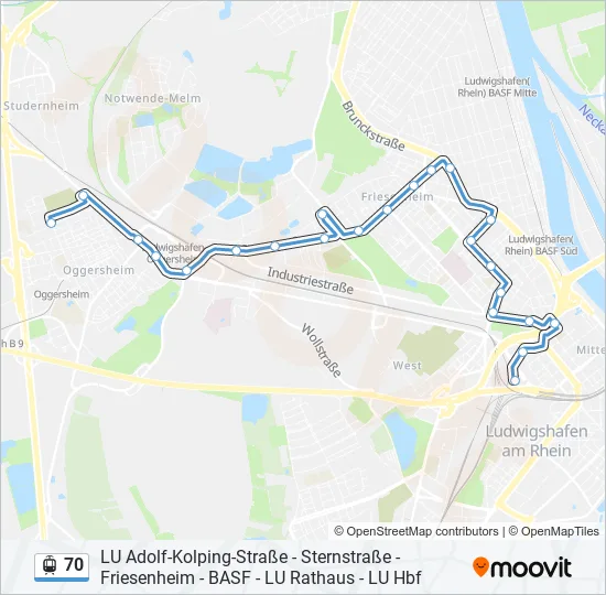 70 Light Rail Line Map