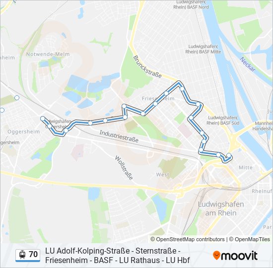 70 Light Rail Line Map