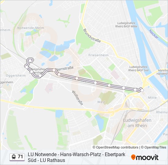 71 Light Rail Line Map