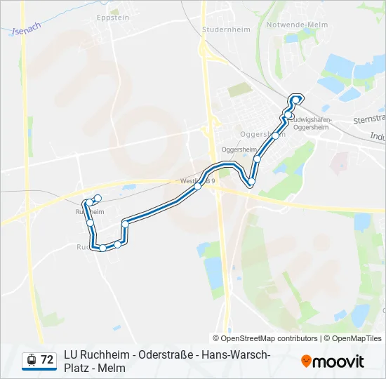 72 Light Rail Line Map