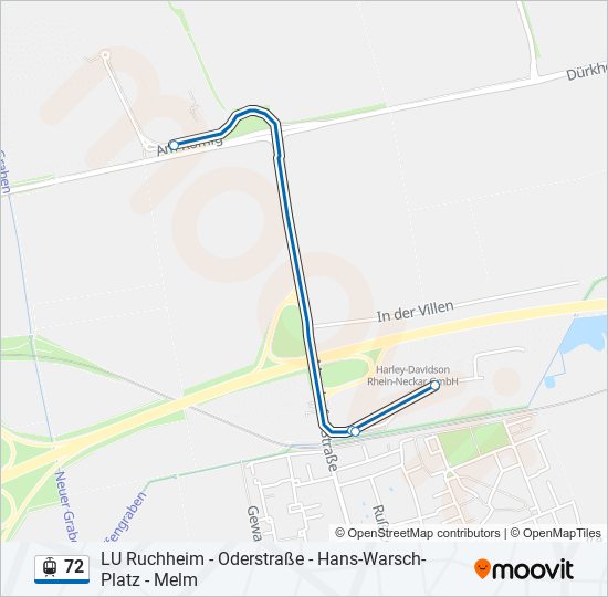 72 Light Rail Line Map