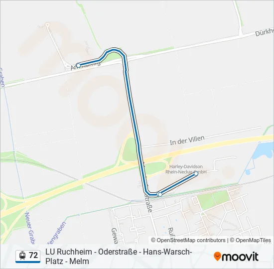 72 Light Rail Line Map