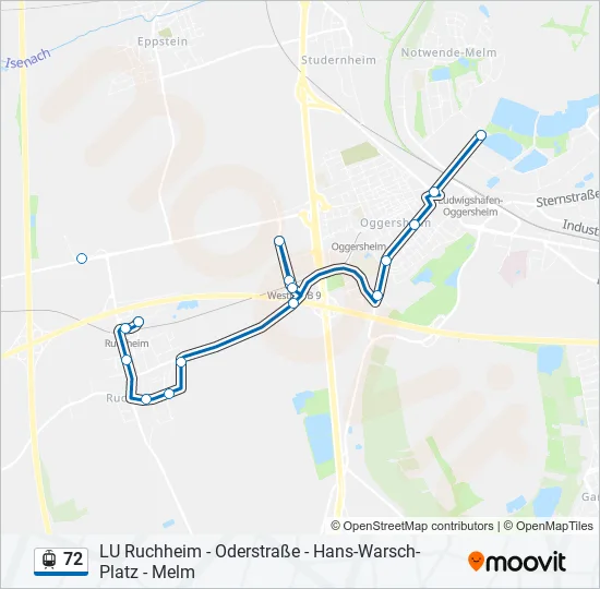 72 Light Rail Line Map