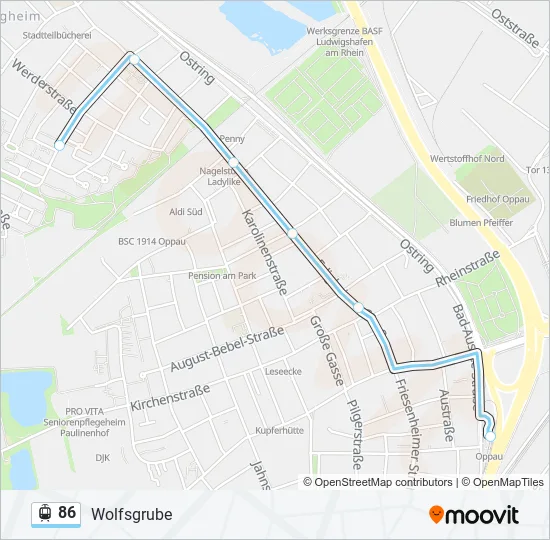 86 Light Rail Line Map
