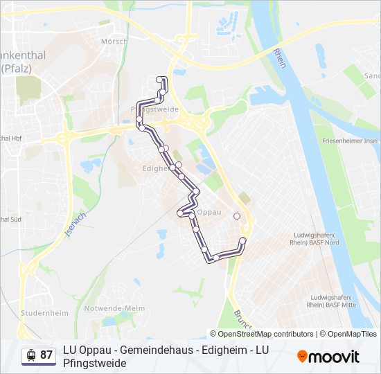 87 Light Rail Line Map