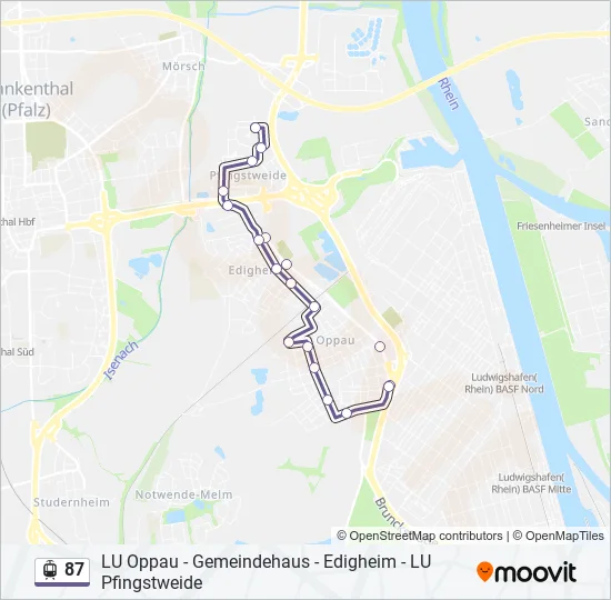 87 Light Rail Line Map