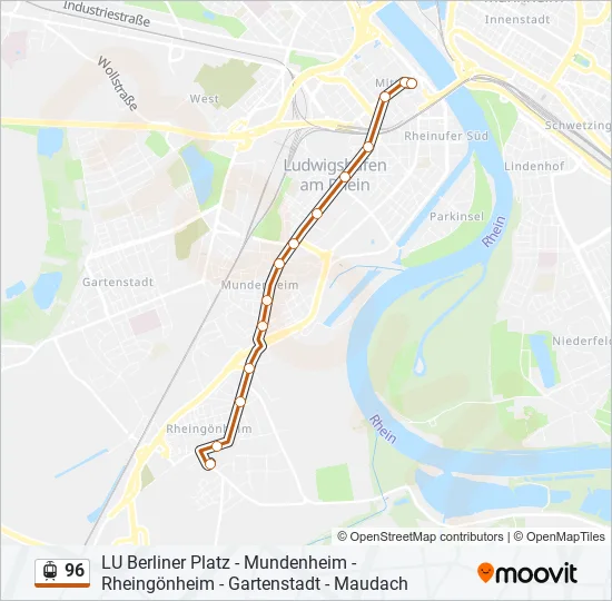 96 Light Rail Line Map