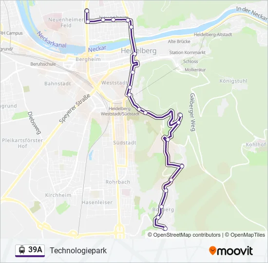 39A Light Rail Line Map