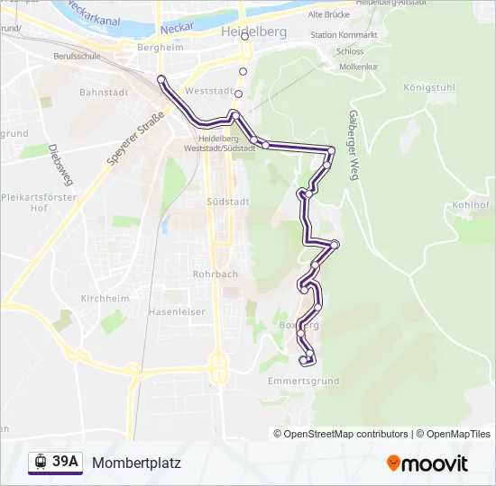 39A Light Rail Line Map