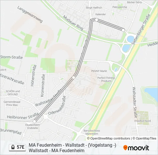 57E Light Rail Line Map