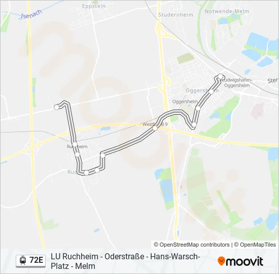 72E Light Rail Line Map