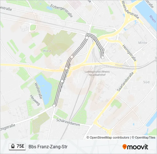 75E Light Rail Line Map