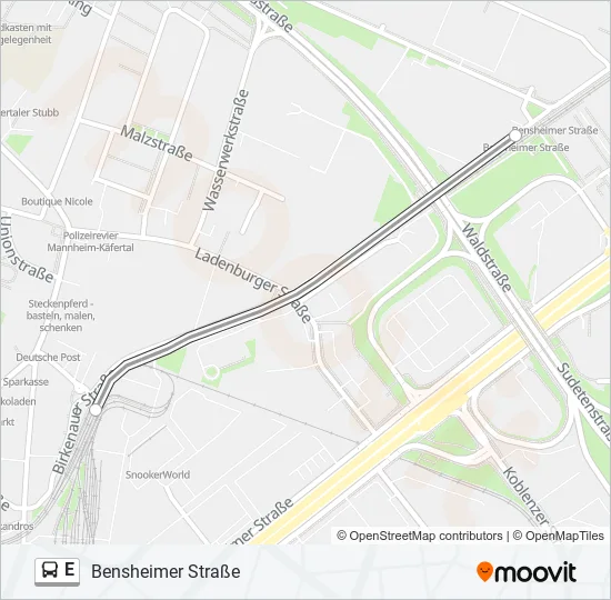 E Bus Line Map