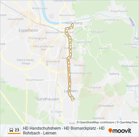 23 Bus Line Map