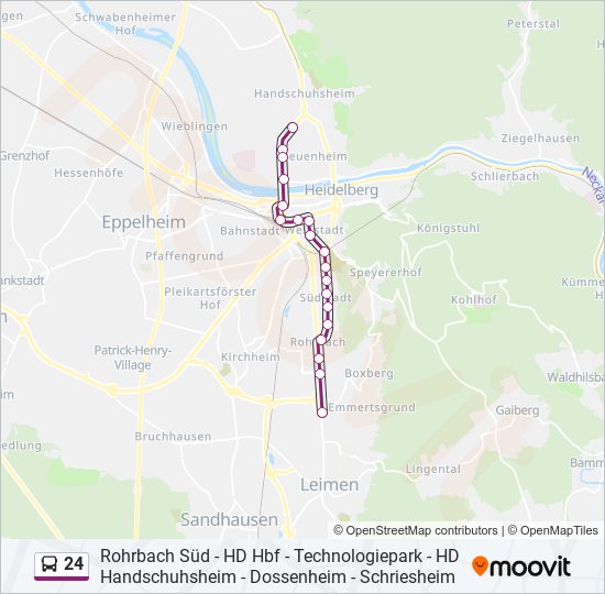 24 Bus Line Map