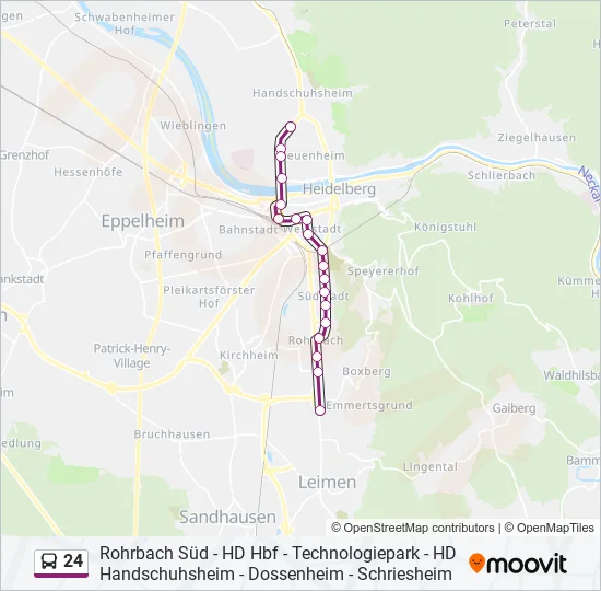 24 Bus Line Map