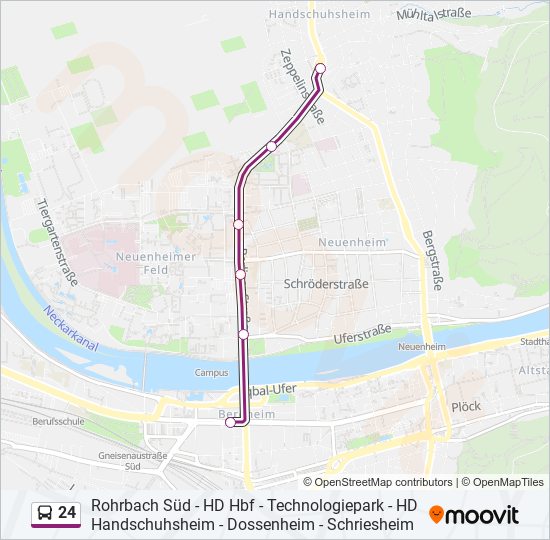 24 Bus Line Map