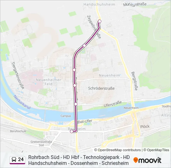 24 Bus Line Map