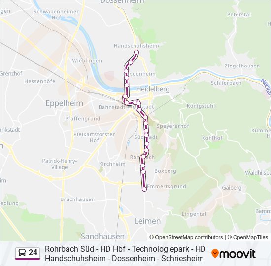 24 Bus Line Map