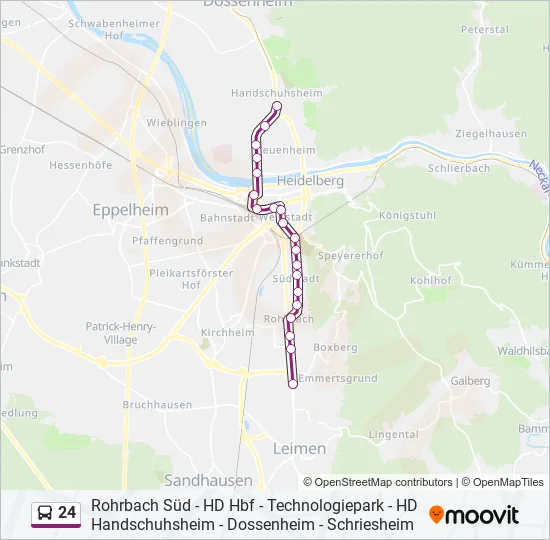 24 Bus Line Map