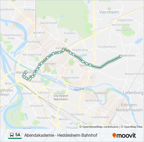5A Bus Line Map