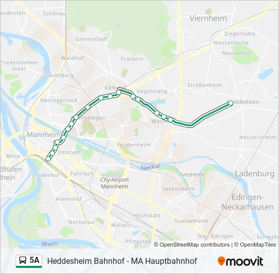 5A Bus Line Map