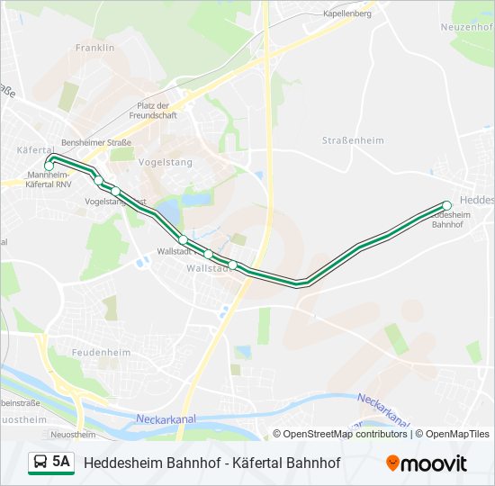 5A Bus Line Map