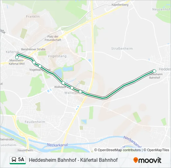 5A Bus Line Map