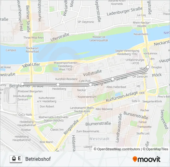 E Light Rail Line Map